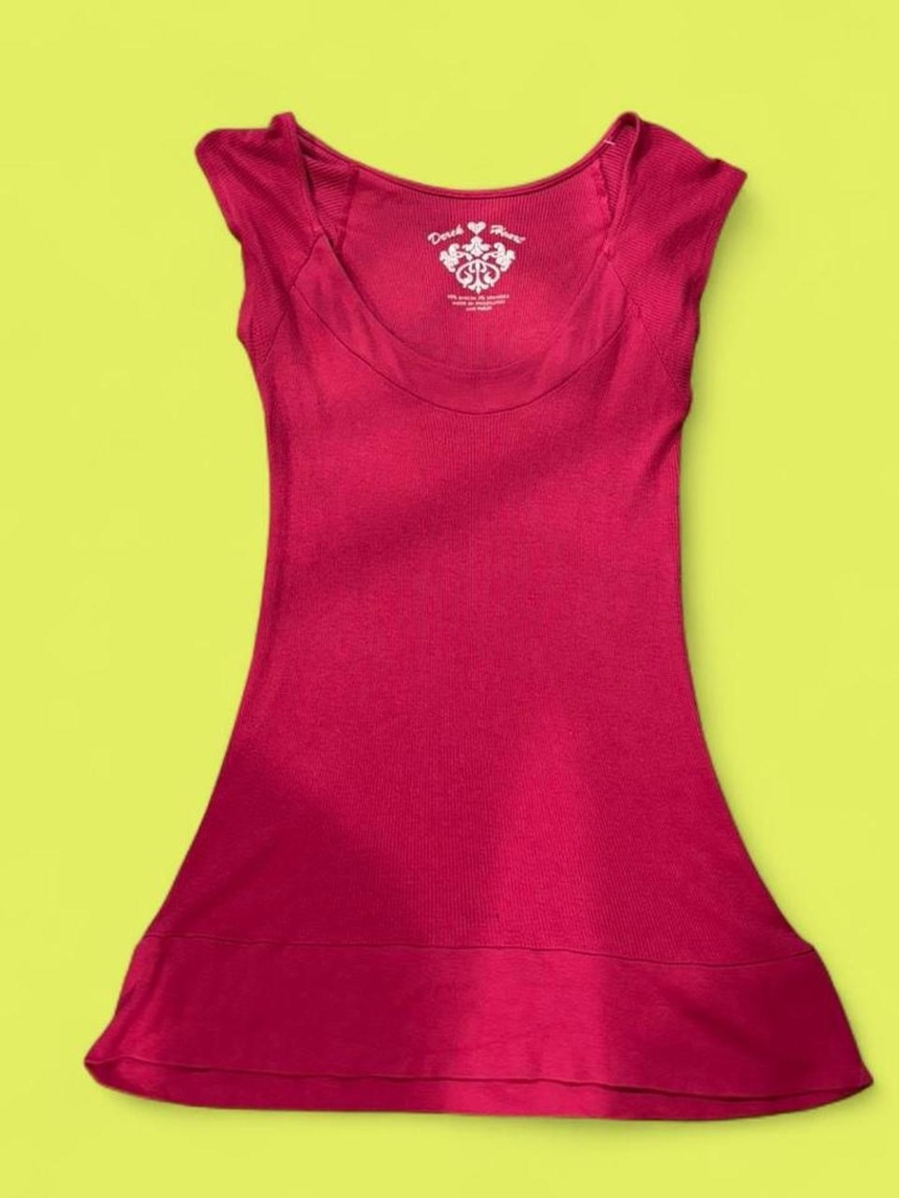 Derek Heart Women's Scoop Neck Tank in Bright Fuchsia